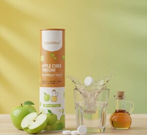 Yuvariva Apple Cider Vinegar + L Carnitine 1000 mg with Cinnamon &  Vitamin B6, B12 Pack of 2